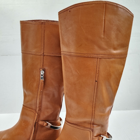 1 Day Sale Ralph Lauren Berna Bo CSL Polo Tan Vachetta Leather Tall Riding Boots - Picture 7 of 16